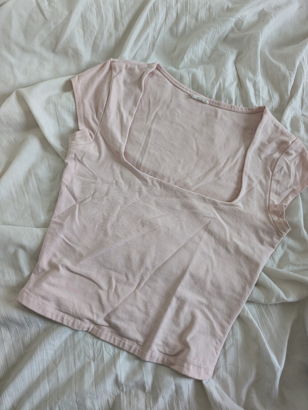 Garage Pale Pink Square Neck Tube Top